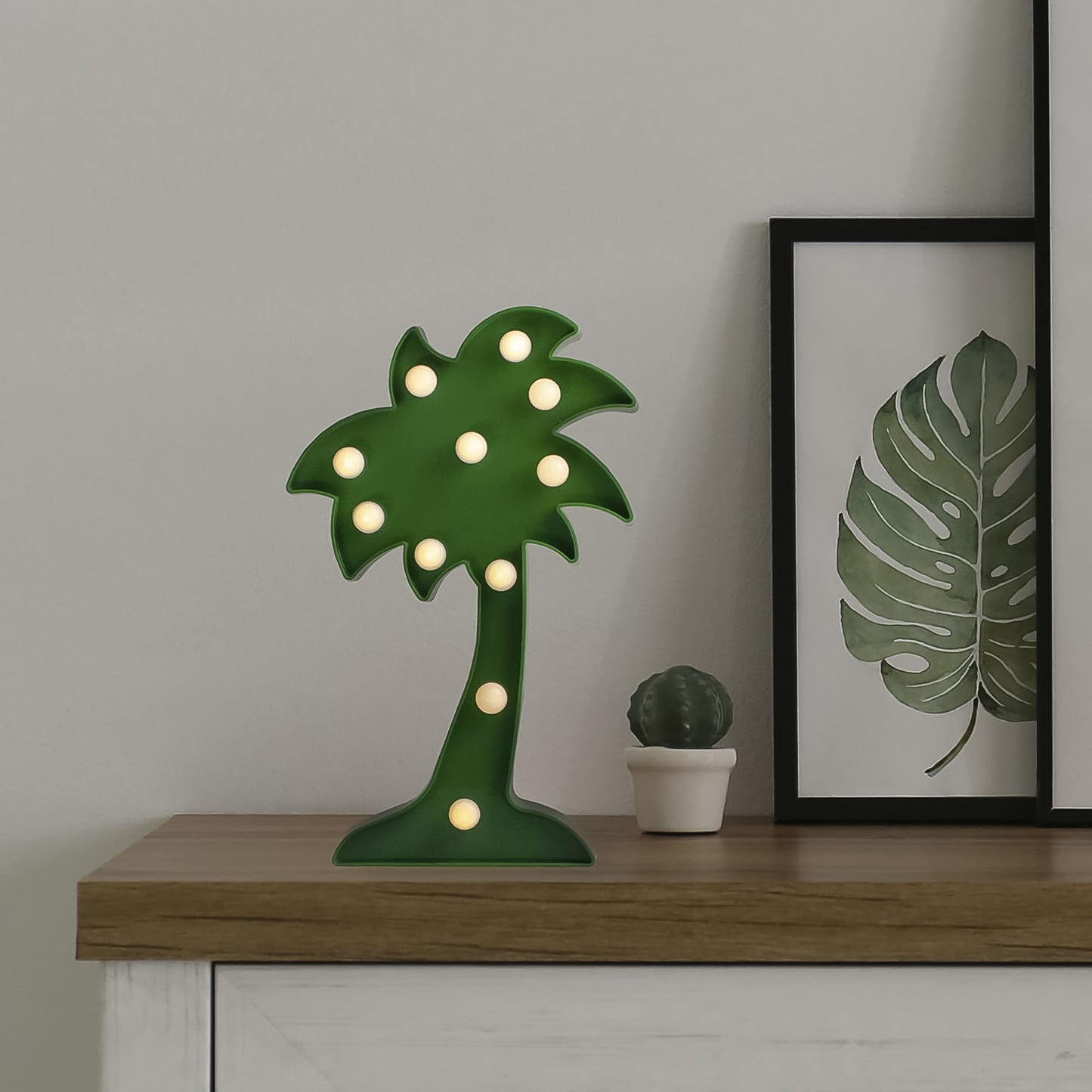 Led Night Light Coconut Tree Light Romantic Table Lamp (1 Pc Battery Not Included)
