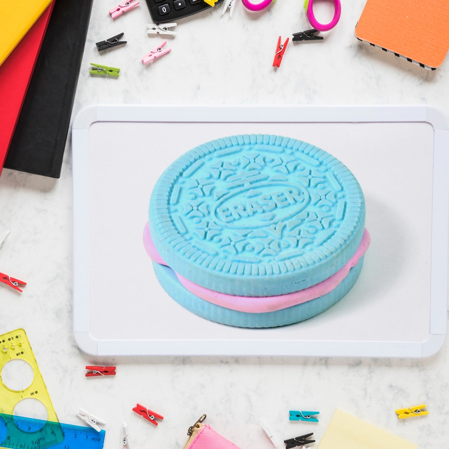Biscuit Shape Eraser Unique Designs Patterns (1 Pc)